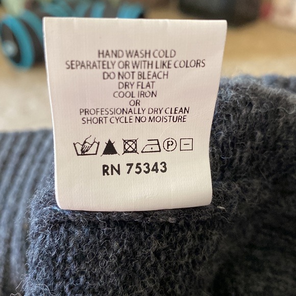 Lorenzo Magni Italy Wool Sweater Size Large Light & Dark Gray Stripes Crew Neck - Picture 8 of 12